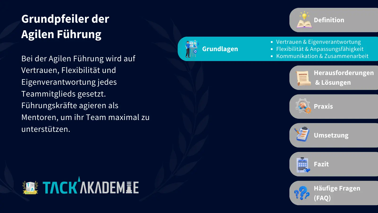 Grundpfeiler eines agilen Führungsstils